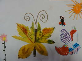 Изготовление учащимися  бабочек из листьев в учебном объединении «Художественное конструирование» 18 ноября